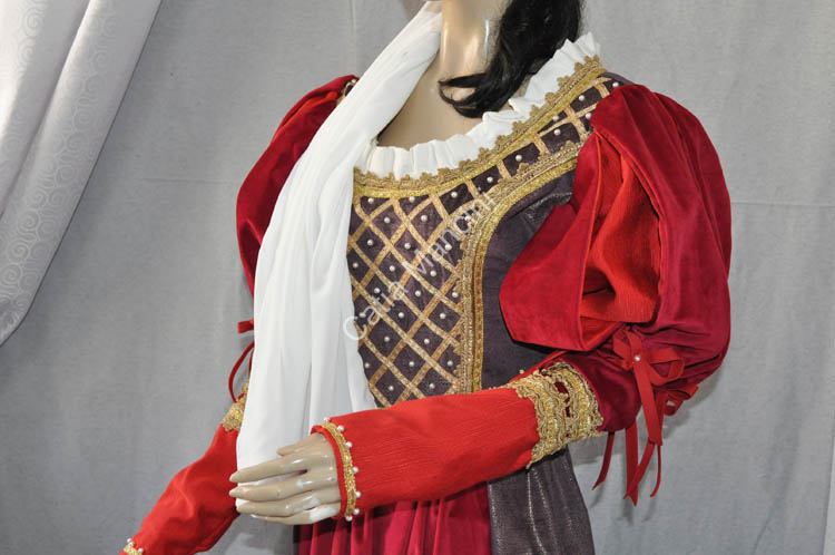 abito femminile nel medioevo di velluto (10)