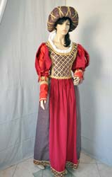 abito femminile nel medioevo di velluto (1)