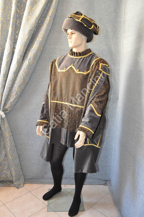 Vestito medievale velluto (8)