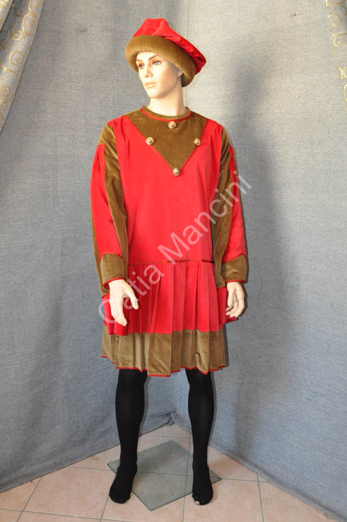 Abbigliamento medioevale in velluto