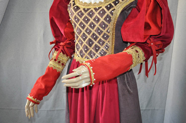 abito femminile nel medioevo di velluto (6)