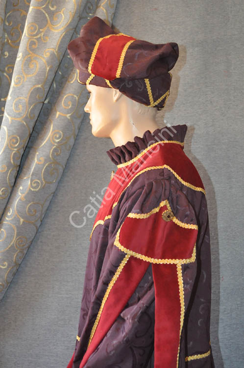 Vestiti Medievali cappello velluto (11)